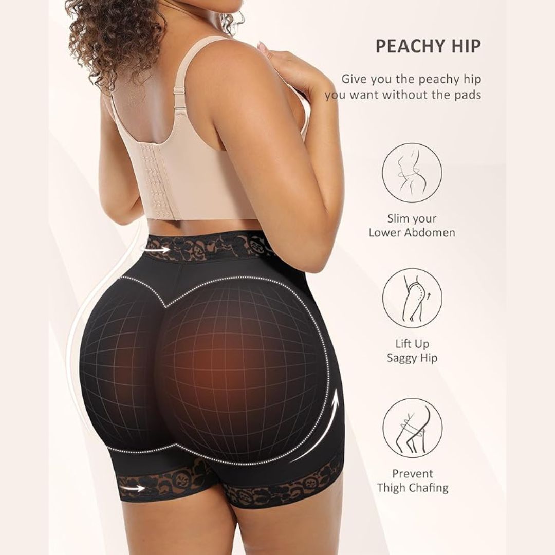 Faja Moldeadora para Mujer, Shorts de Control de Abdomen de Cintura Baja y Realce de Glúteos