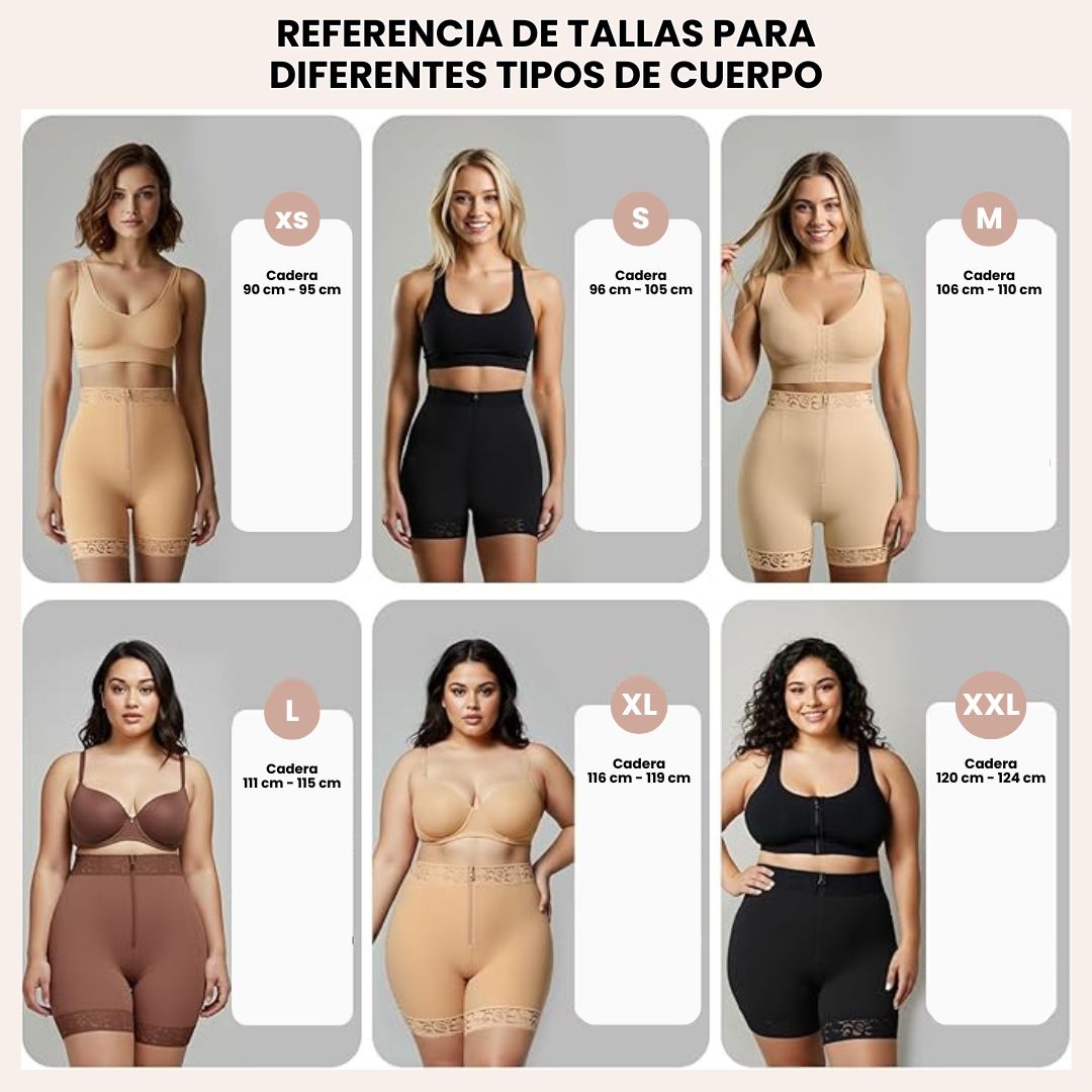 Faja Moldeadora para Mujer, Shorts de Control de Abdomen de Cintura Baja y Realce de Glúteos