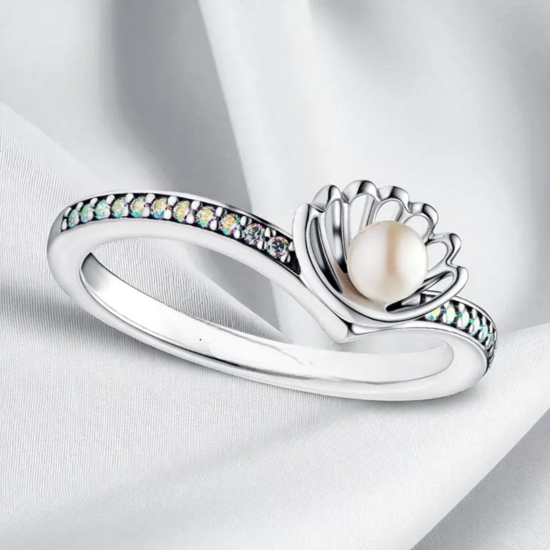 Anillo de Perla con Concha – Diseño Exclusivo
