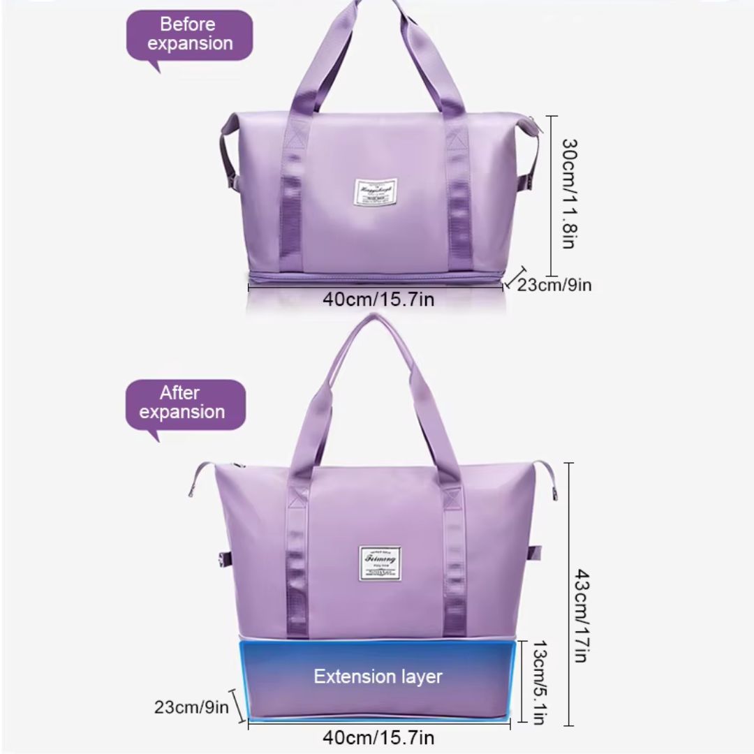 Bolsa de Viaje Expandible con Fondo Extensible, Resistente y Plegable